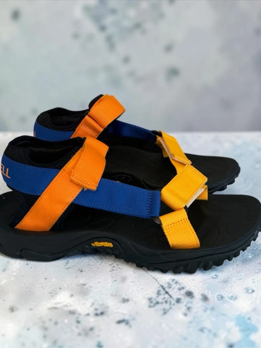 Merrell Kahuna Web Sport Sandals Mens Size 7 Blue Orange Yellow Outdoor Vibram⁠